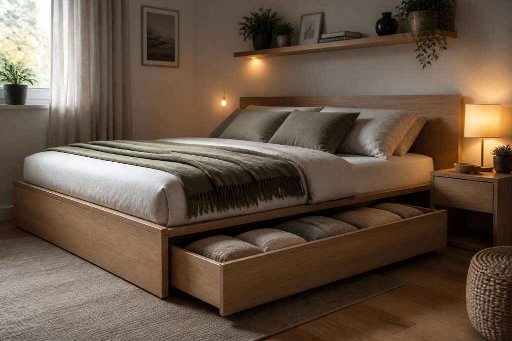 Bodenbett mit Schublade – Die perfekte Lösung für mehr Ordnung und Gemütlichkeit im Schlafzimmer